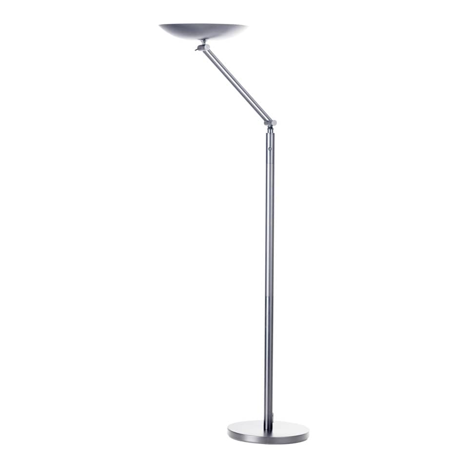 Lampada a terra a led UNILUX Varialux articolata grigio metallizzato 400090471