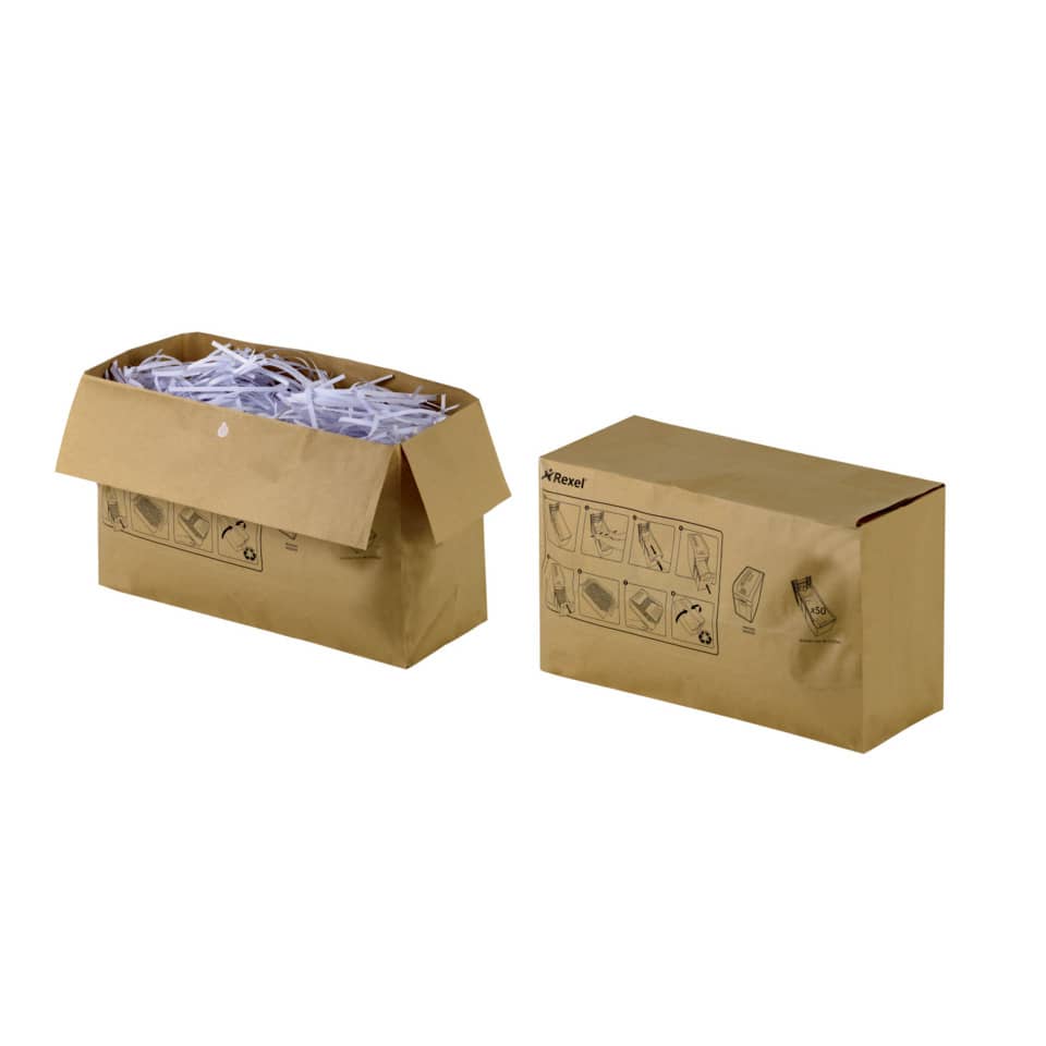 Sacchetti riciclabili per distruggidocumenti Rexel 34 L conf. da 50 - 2105901