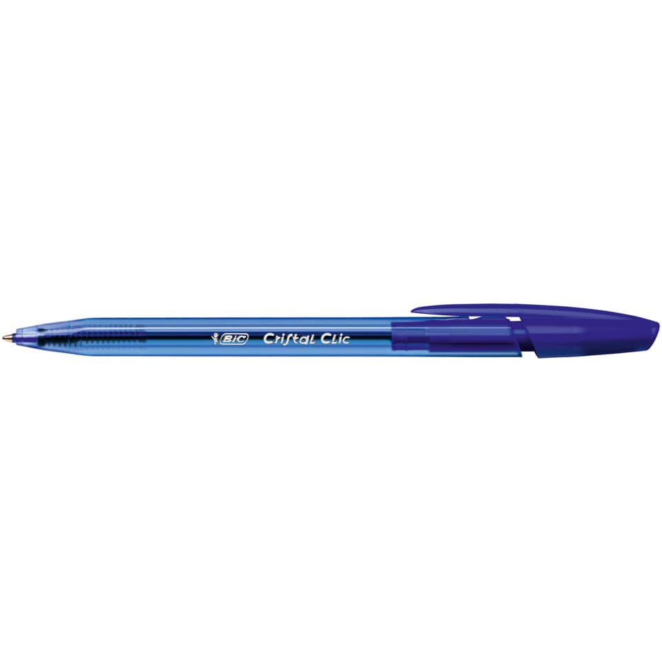 Penna a sfera a scatto BIC Cristal Clic M 1 mm blu 8507332