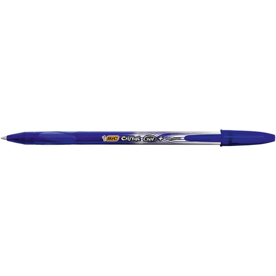 Penna gel BIC Cristal Gel+ M 0,7 mm blu 919234