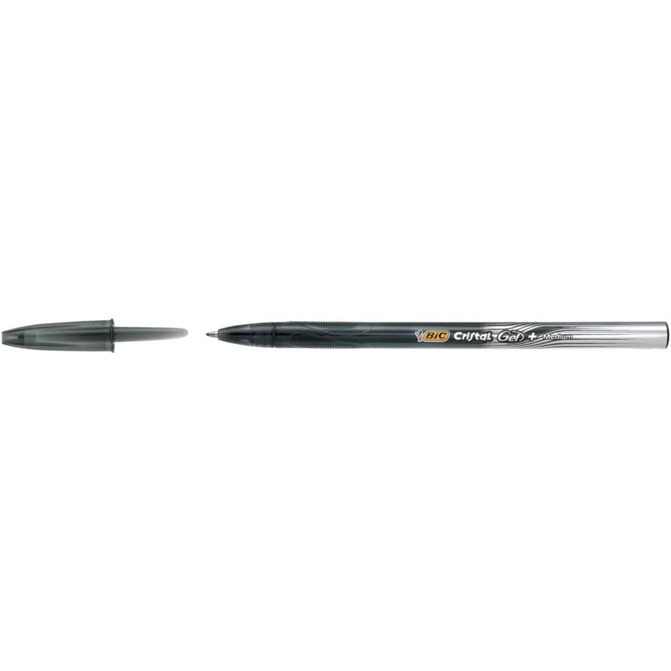 Penna gel BIC Cristal Gel+ M 0,7 mm nero 919235