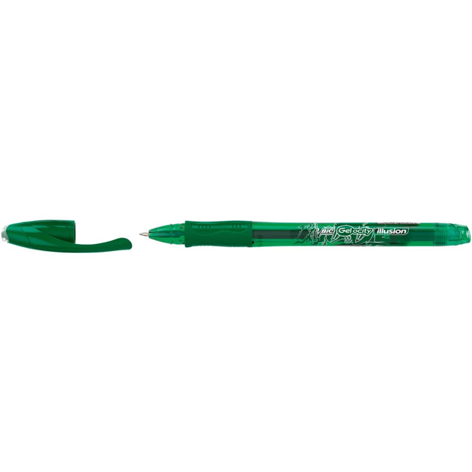Penna gel cancellabili BIC Gel-ocity Illusion M 0,7 mm verde 943443
