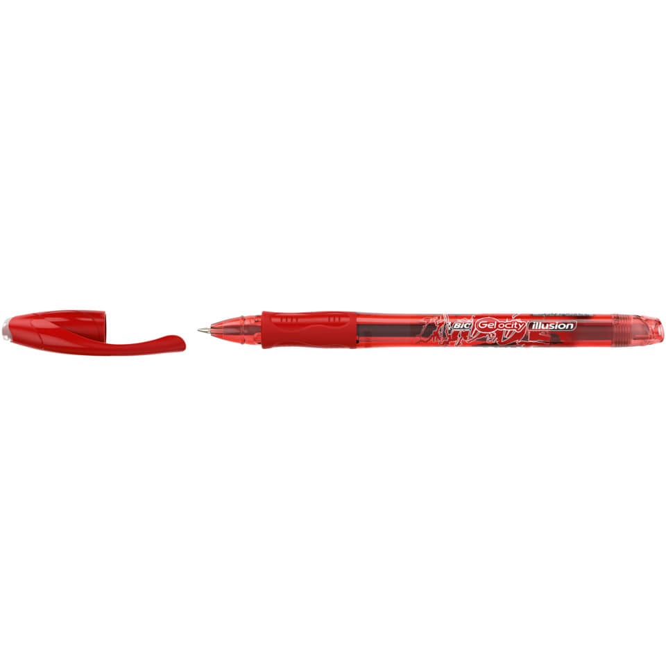 Penna gel cancellabili BIC Gel-ocity Illusion M 0,7 mm rosso 943442