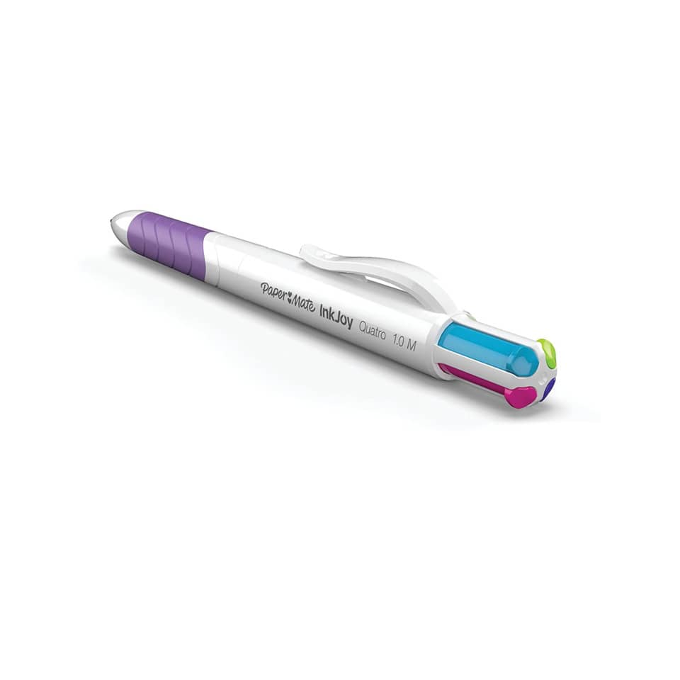 Penna a sfera a scatto Paper Mate Inkjoy Quatro ULV M 1 mm 4 colori fun S0977270