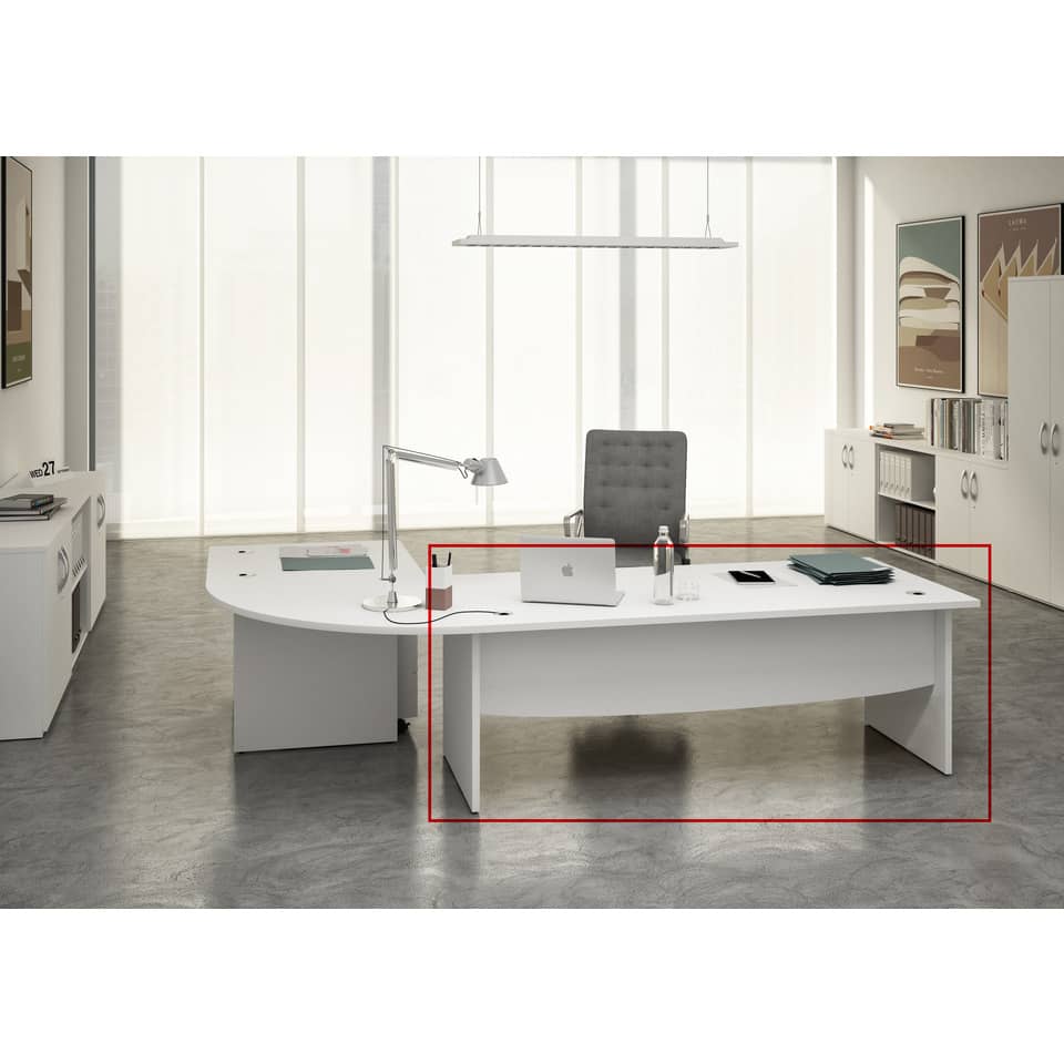 Scrivania Artexport Flex - 160x80x73 cm bianco - fianchi a pannello in melaminico - JPB160-3