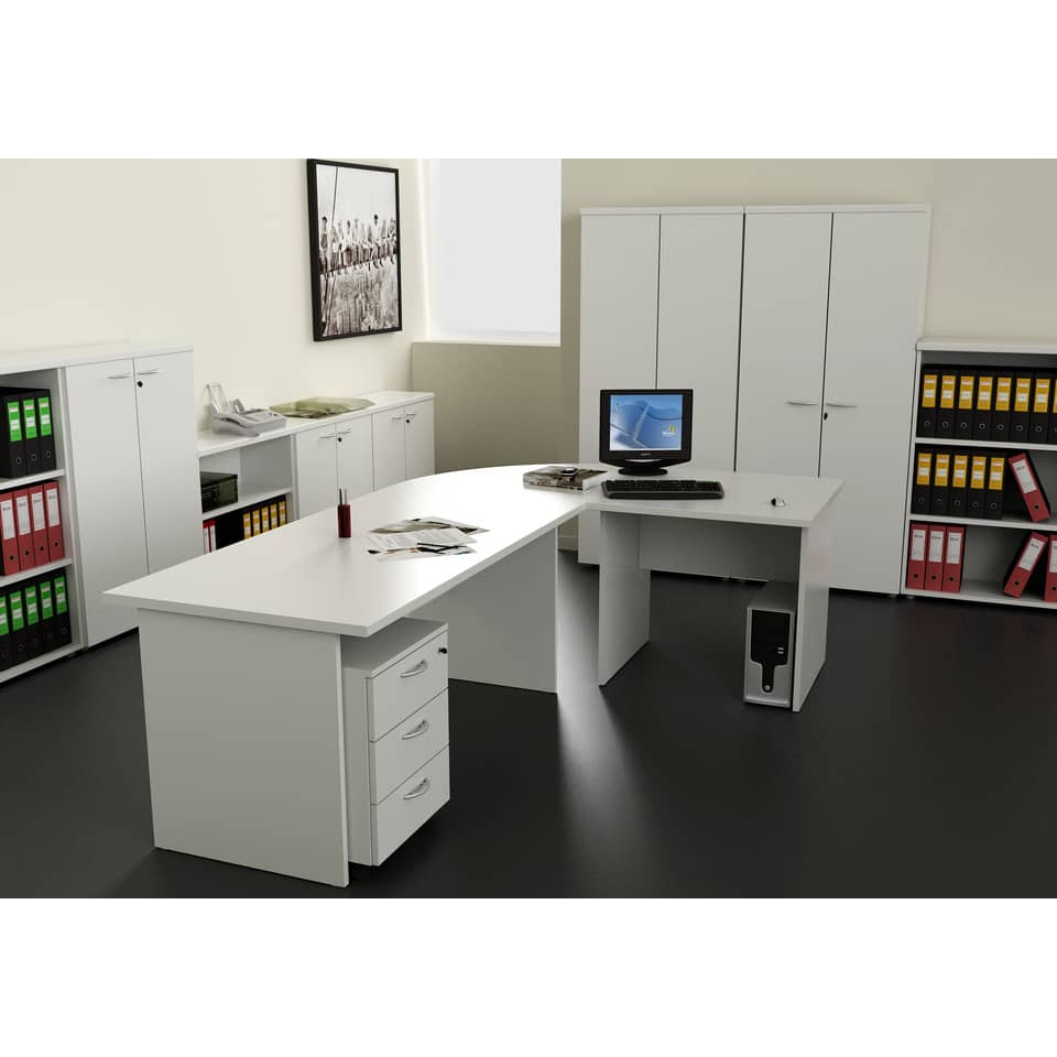 Mobile a giorno alto Artexport Presto 3 ripiani regolabili 80x35x180 cm bianco 038+039/3