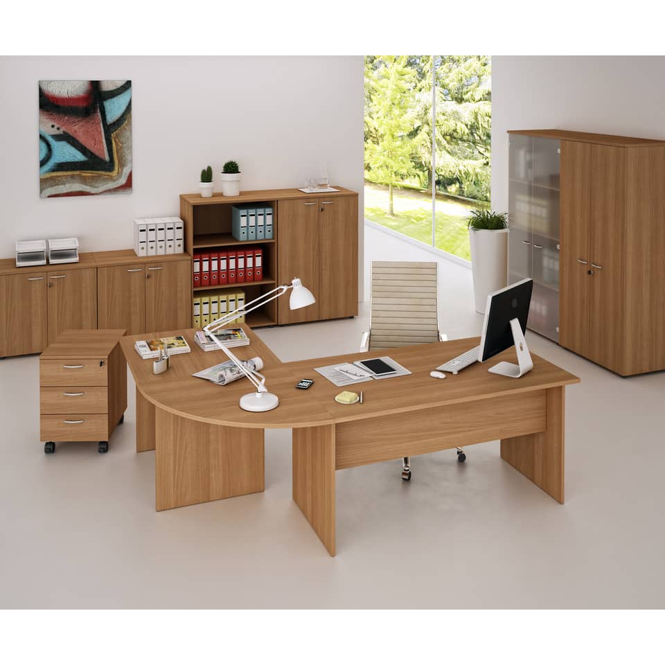 Coppia ante con serratura Artexport in melaminico per mobile medio Presto 80x115 cm noce chiaro - 60069/M/4