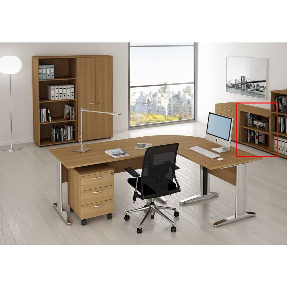 Mobile a giorno basso Artexport Presto 1 ripiano regolabile 80x35x72 cm noce chiaro - 030/4