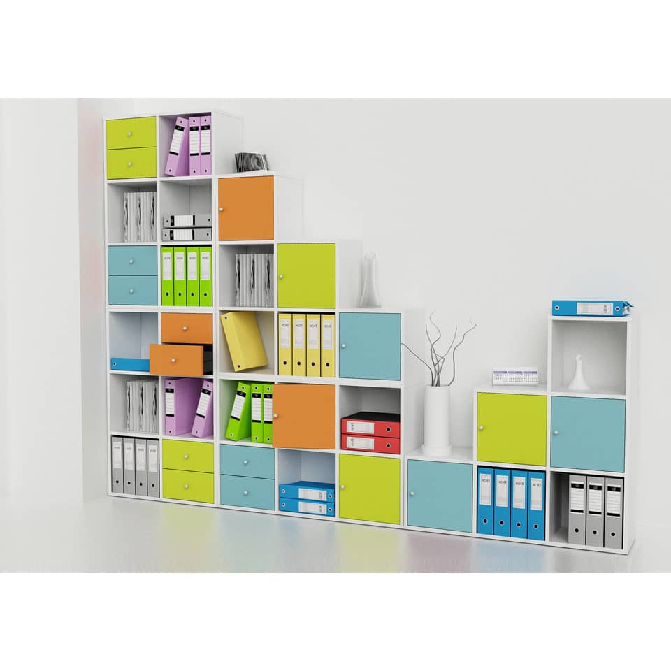 Libreria componibile Artexport Maxicolor - 9 caselle - 104x29,2x103,9 cm - Bianco 9MaxC-3