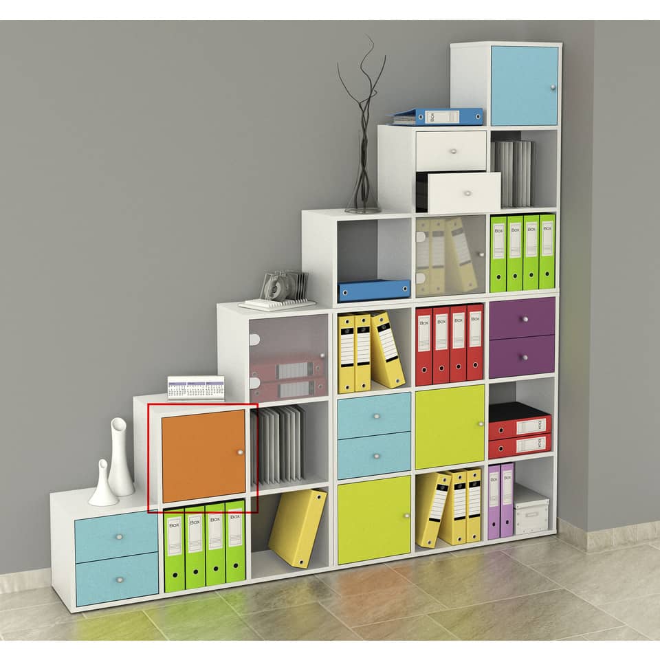 Coppia di antine per libreria componibile Artexport Maxicolor - 32,2x32,2 cm - arancio - 2A-MaxC-O