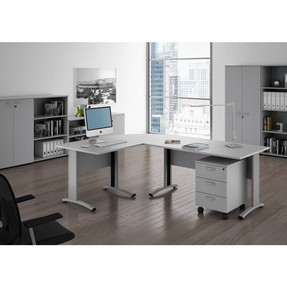 Mobile a giorno basso Artexport Presto 1 ripiano regolabile 80x35x72 cm grigio 030/9