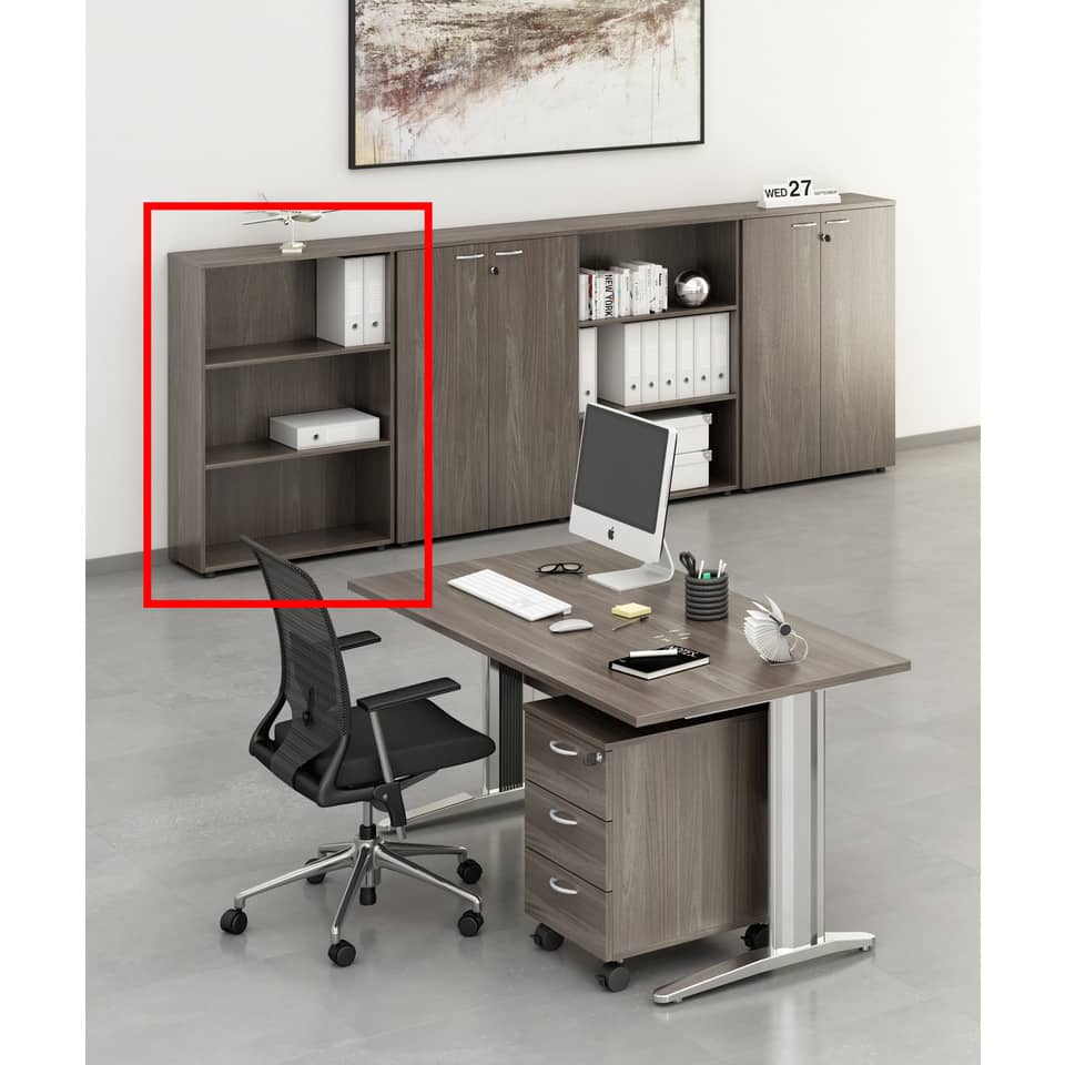 Mobile a giorno medio Artexport Presto 2 ripiani regolabili 80x35x120 cm frassino toscano - 035/F