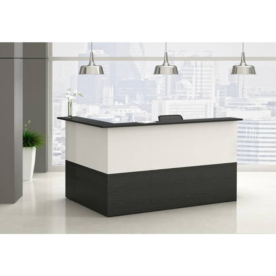 Bancone reception Artexport Musa 80x76x117 cm nero venato-bianco 2824-B80-83