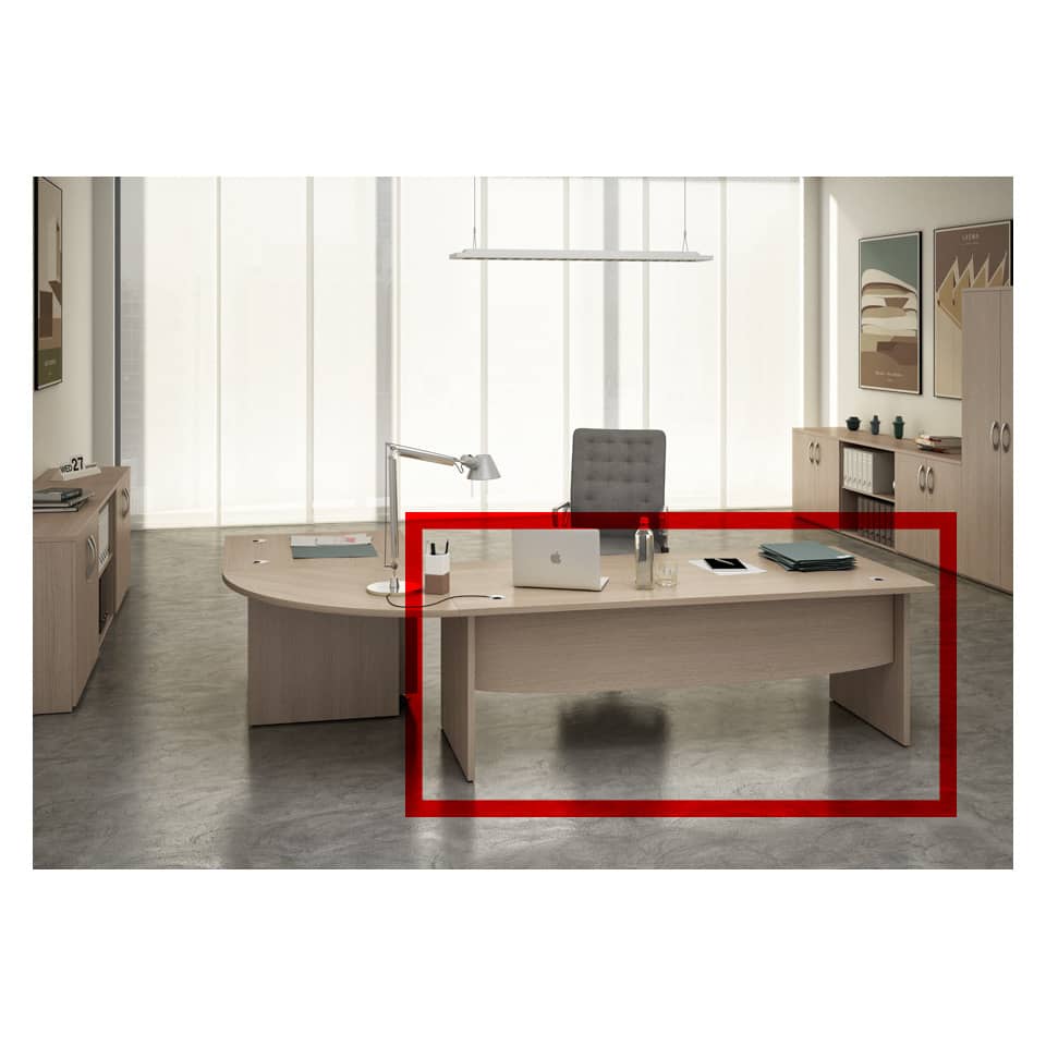 Scrivania Artexport Flex - 140x80x73 cm rovere - fianchi a pannello in melaminico - JPB140-C