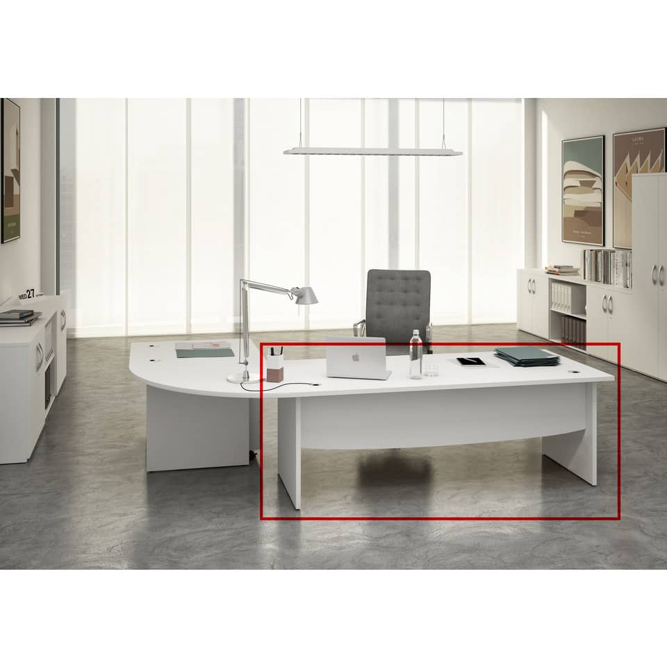 Scrivania Artexport Flex - 120x80x73 cm bianco - fianchi a pannello in melaminico - JPB120-3