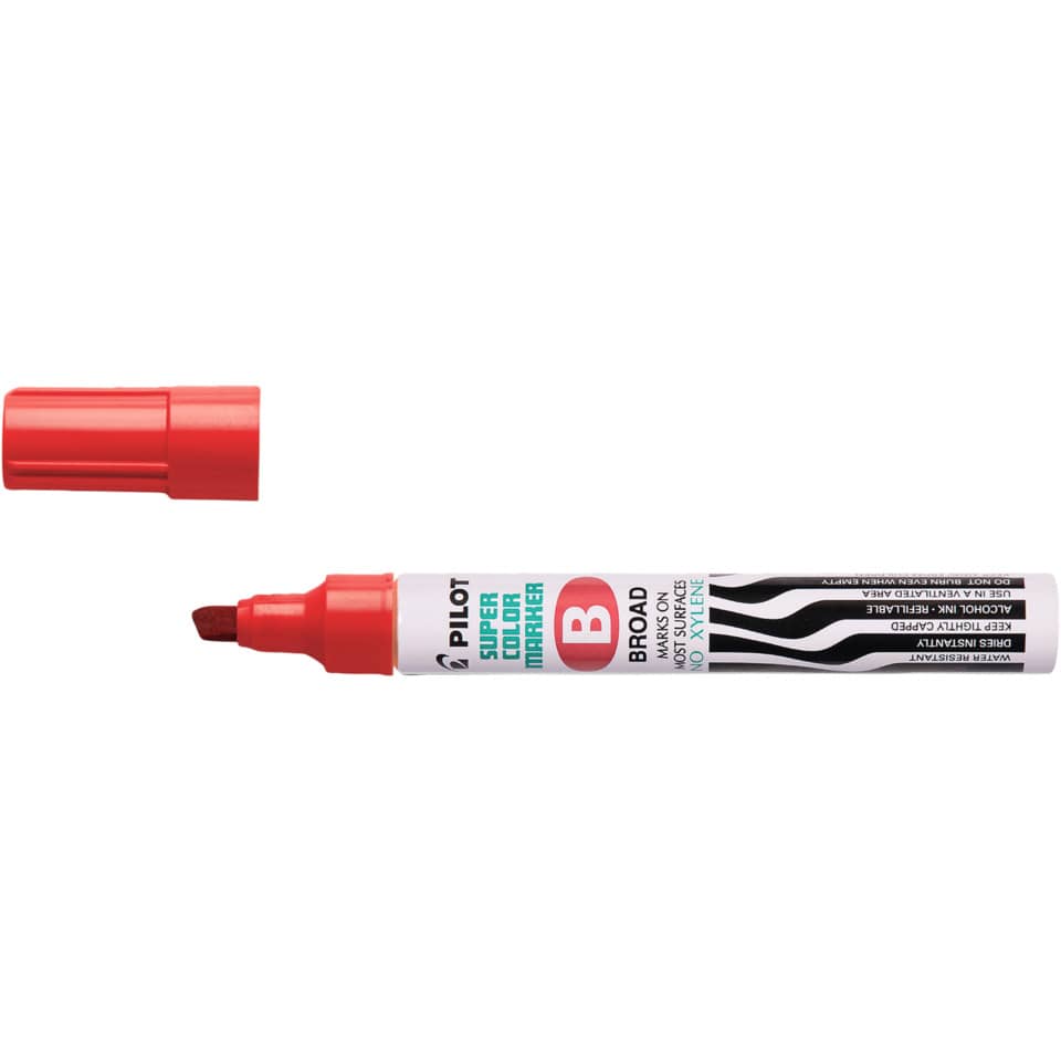 Marcatore punta a scalpello Pilot SCA broad 2-4,5 mm rosso 002423