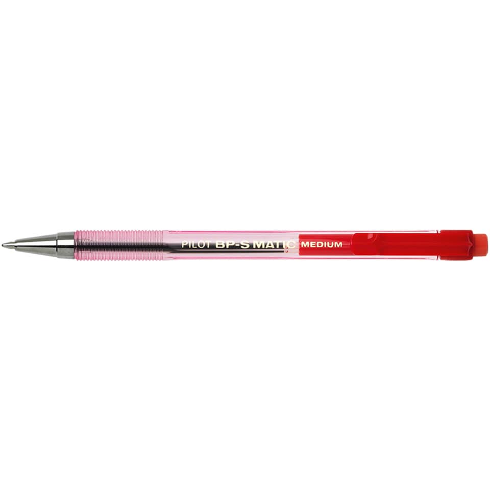 Penna a sfera a scatto Pilot BPS Matic 1,0 mm rosso 001622