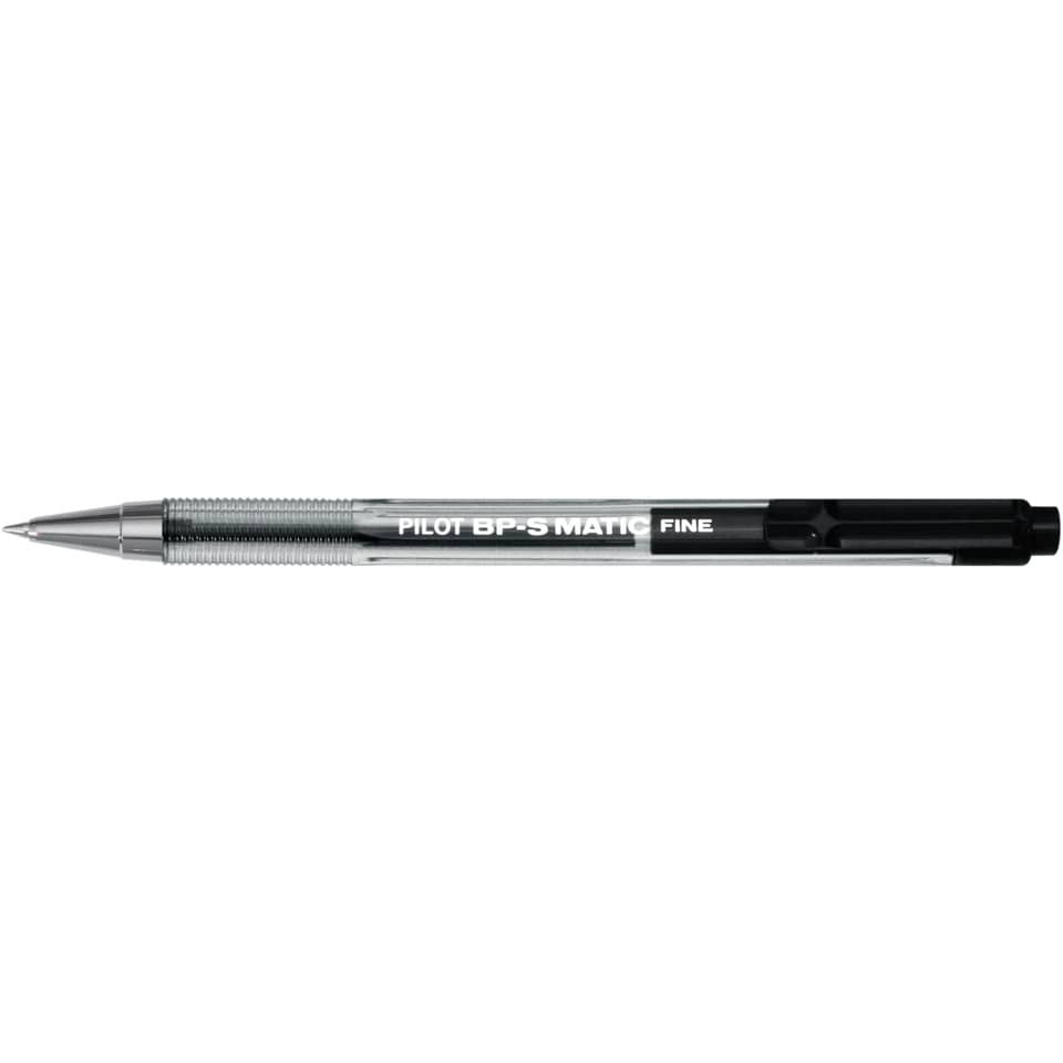Penna a sfera a scatto Pilot BPS Matic punta fine 0,7 mm nero 001625