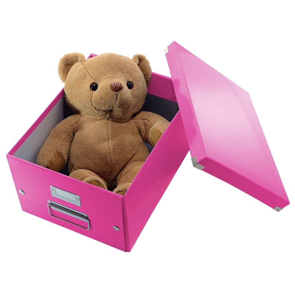 Scatola per archiviazione universale "M" Leitz CLICK & STORE fucsia metallizzato 28,1x20x37 cm - 60440023