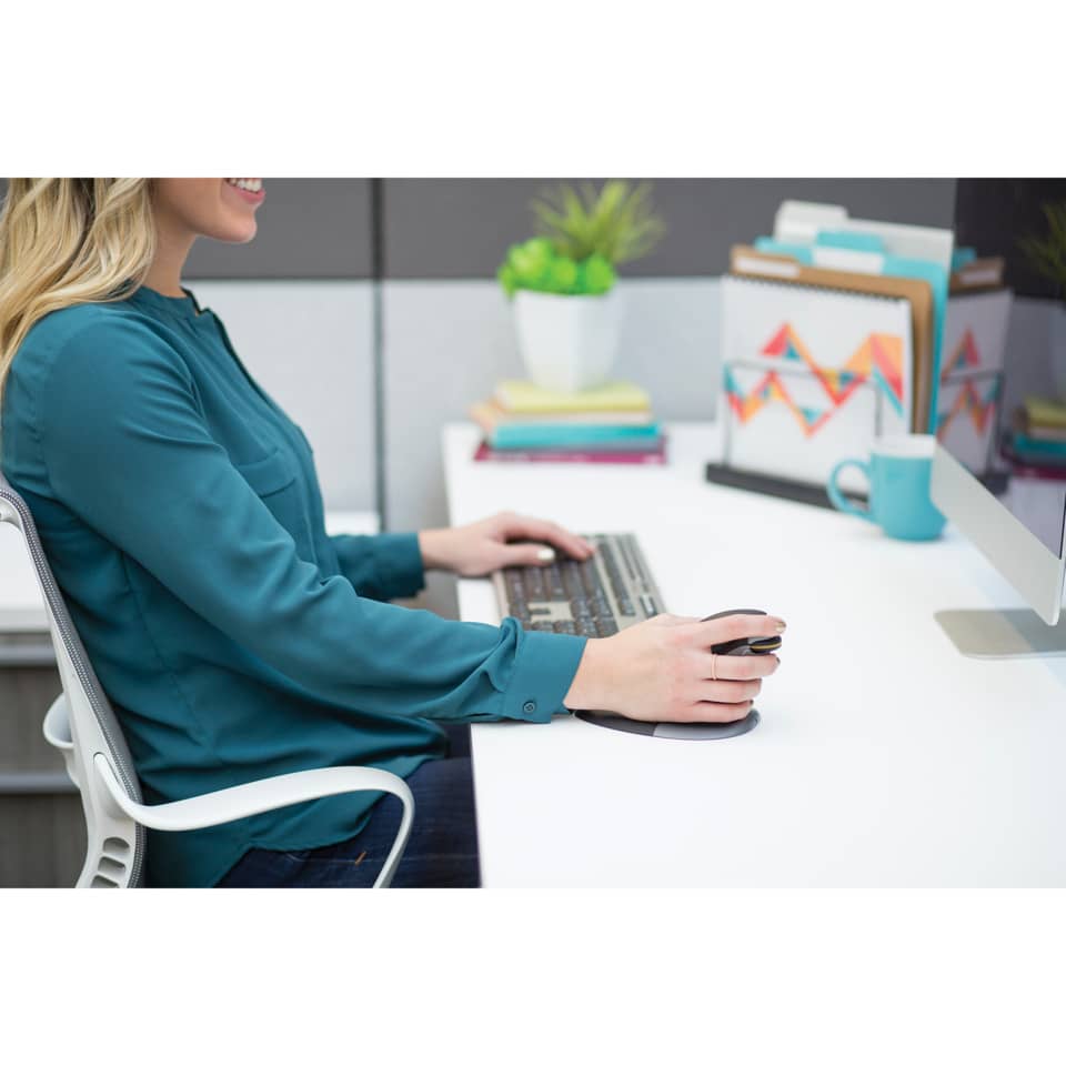 Mouse verticale FELLOWES Penguin® medio con filo grigio/nero 9894601