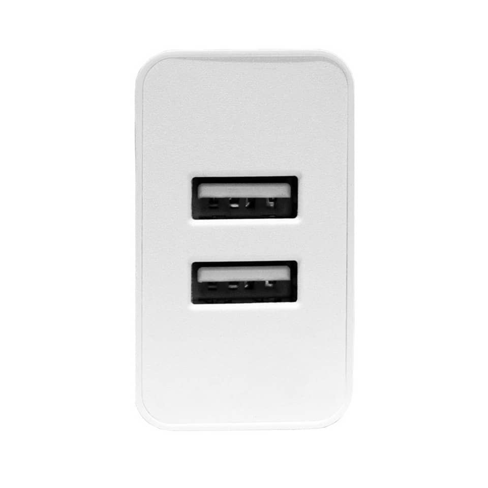Presa caricatore Media Range 3.1A Dual USB A-C per smartphone e tablet bianco MRMA112