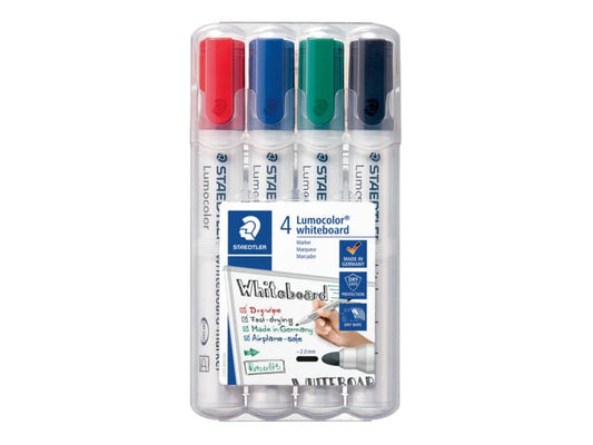 Marcatore per lavagne bianche Staedtler Lumocolor whiteboard marker 351 assortiti astuccio da 4 pezzi - 351 WP4