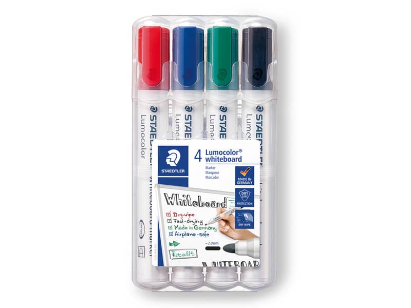 Marcatore per lavagne bianche Staedtler Lumocolor whiteboard marker 351 assortiti  astuccio da 4 pezzi - 351 WP4