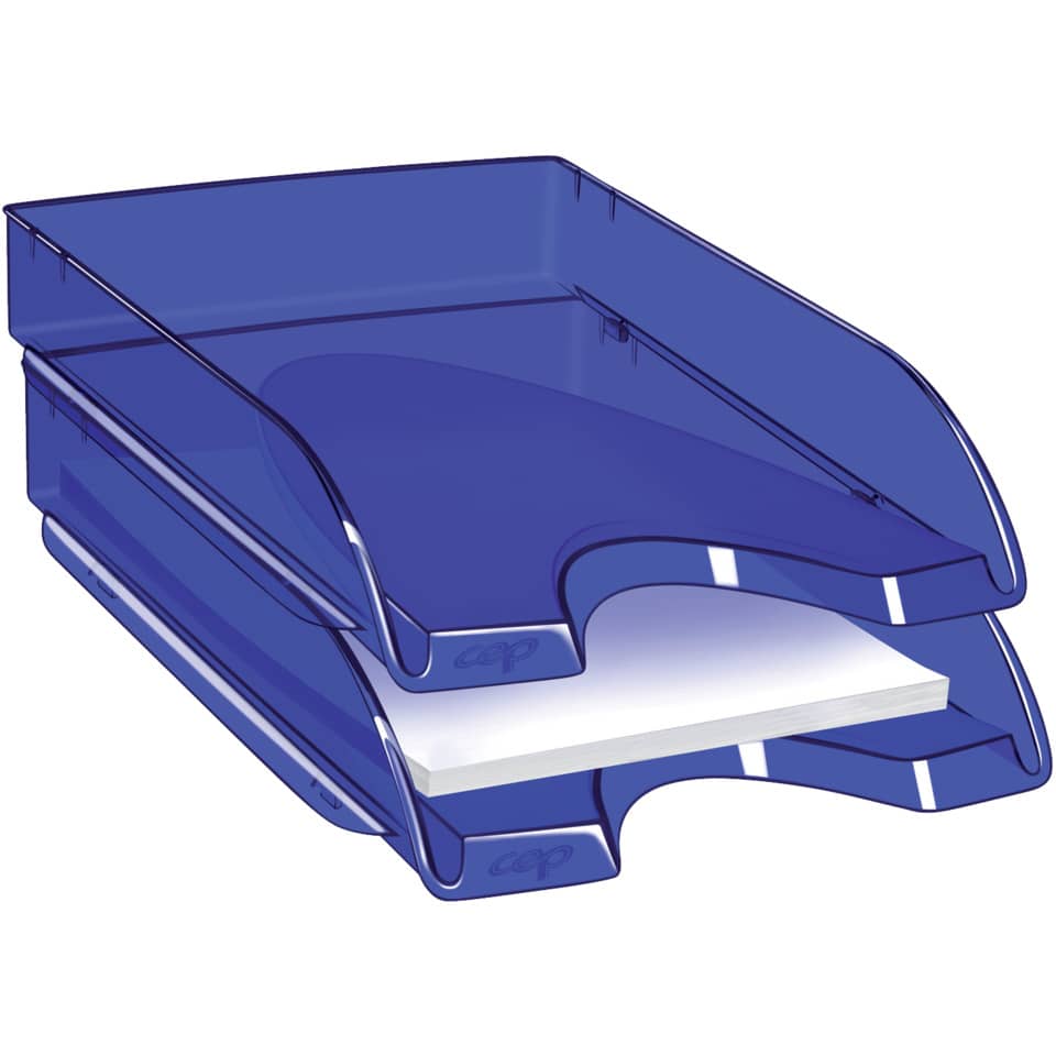 Vaschetta portacorrispondenza CepPro Happy impilabile CEP in polistirene max 450 fogli blu elettr.- 1002000721