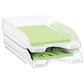Vaschetta portacorrispondenza CepPro Gloss CEP in polistirolo impilabile bianco 25,7x24,8x6,6 cm - 1002000021
