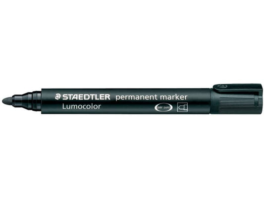 Marcatore permanente punta tonda Staedtler Lumocolor permanent marker 352 2 mm nero - 352-9