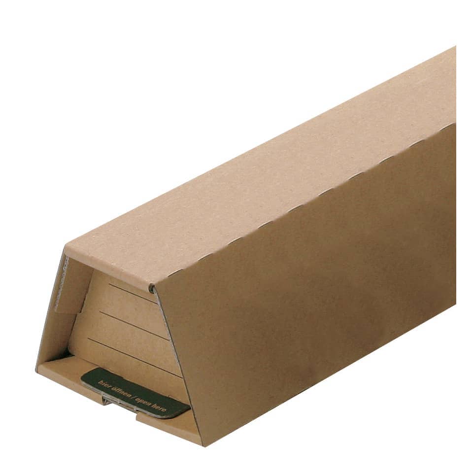 Tubo fustellato per spedizioni ColomPac in cartone ondulato 430×105/55×75 mm avana trapezoidale - 30000289