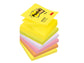 Foglietti colorati Post-it® Ricarica Z-Notes Super Sticky neon assortiti cf. 6 blocchetti da 100 ff - R330-NR