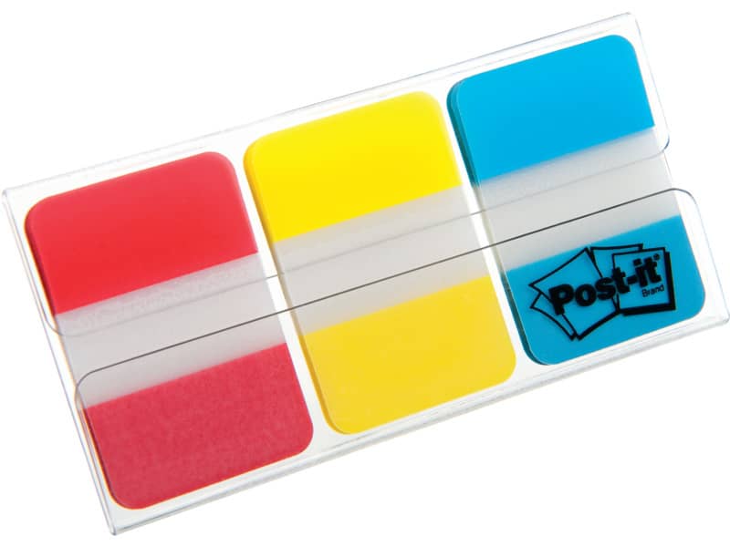 Segnapagina removibii Post-it® Index Strong colori classici 3 blocchetti da 22 - 686-RYBEU