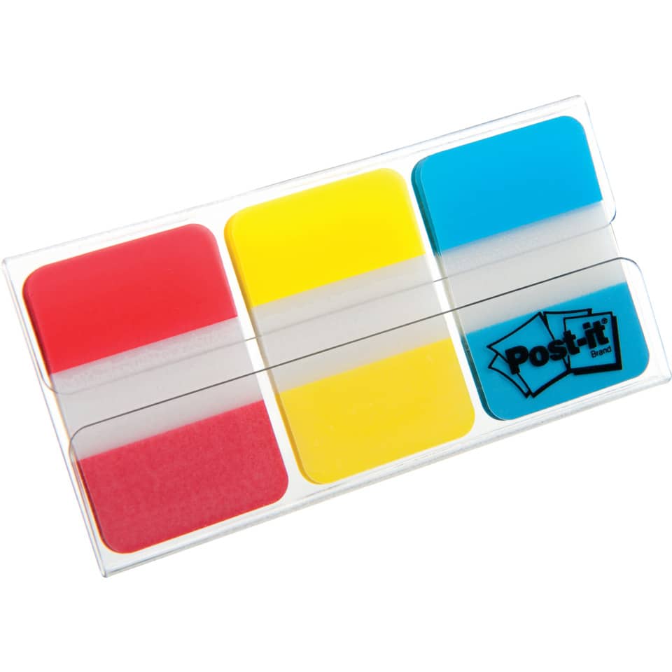 Segnapagina removibii Post-it® Index Strong colori classici 3 blocchetti da 22 - 686-RYBEU