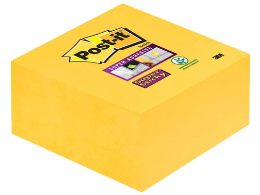 Foglietti riposizionabili Post-it® Cubo Super Sticky Notes 76x76 mm giallo oro 2028-S