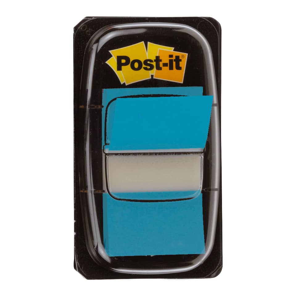 Segnapagina removibili Post-it® Index Medium con dispenser blu brillante 50 segnapagina - 680-23