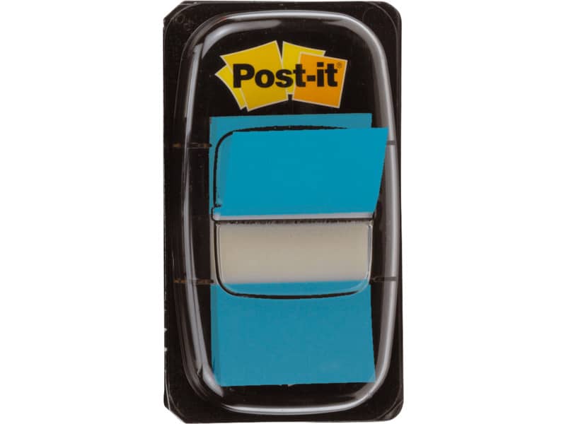 Segnapagina removibili Post-it® Index Medium con dispenser blu brillante 50 segnapagina - 680-23