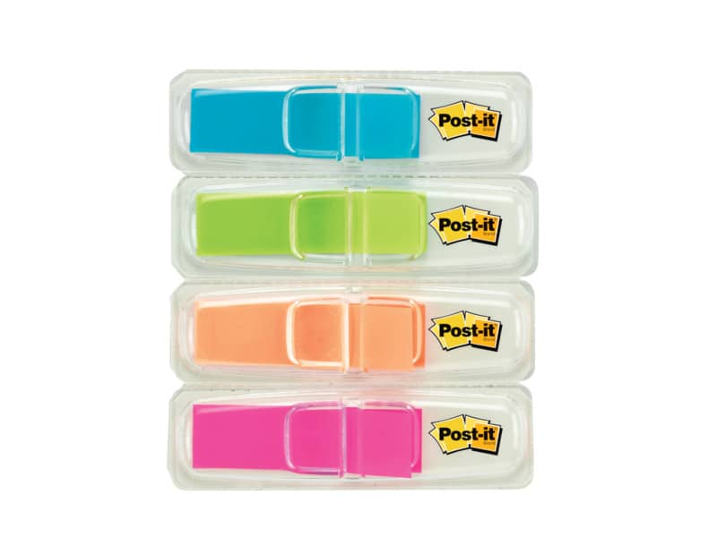 Segnapagina removibili Post-it® Index Mini con dispenser turchese, arancio, lime, rosa  4 conf. da 35 - 683-4ABXEU
