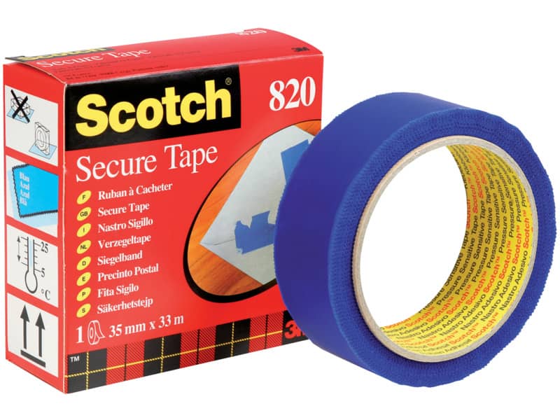 Nastro adesivo antieffrazione Scotch® 35 mm x 33 m blu 820