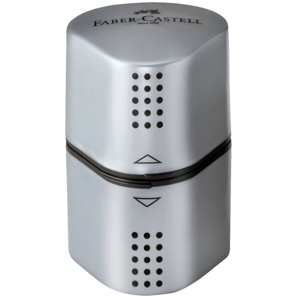 Temperamatite a 3 fori Faber-Castell Grip 2001 argento 183800