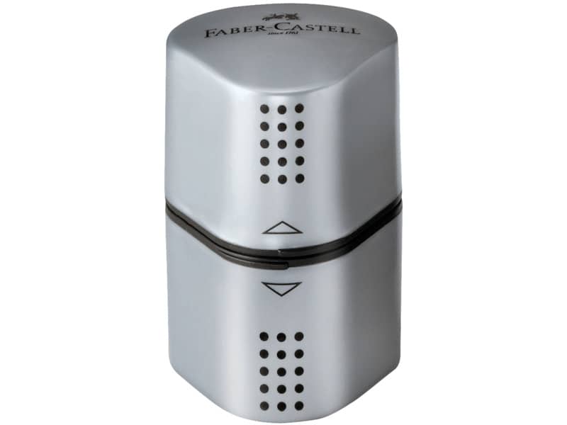 Temperamatite a 3 fori Faber-Castell Grip 2001 argento 183800