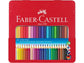 Matite colorate Faber-Castell Colour Grip  assortiti astuccio di metallo da 24 - 112423