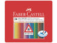 Matite colorate Faber-Castell Colour Grip  assortiti astuccio di metallo da 24 - 112423