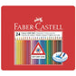 Matite colorate Faber-Castell Colour Grip  assortiti astuccio di metallo da 24 - 112423