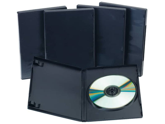 Porta CD/DVD Q-Connect singolo sp. 14 mm nero conf. 5 pezzi - KF02211