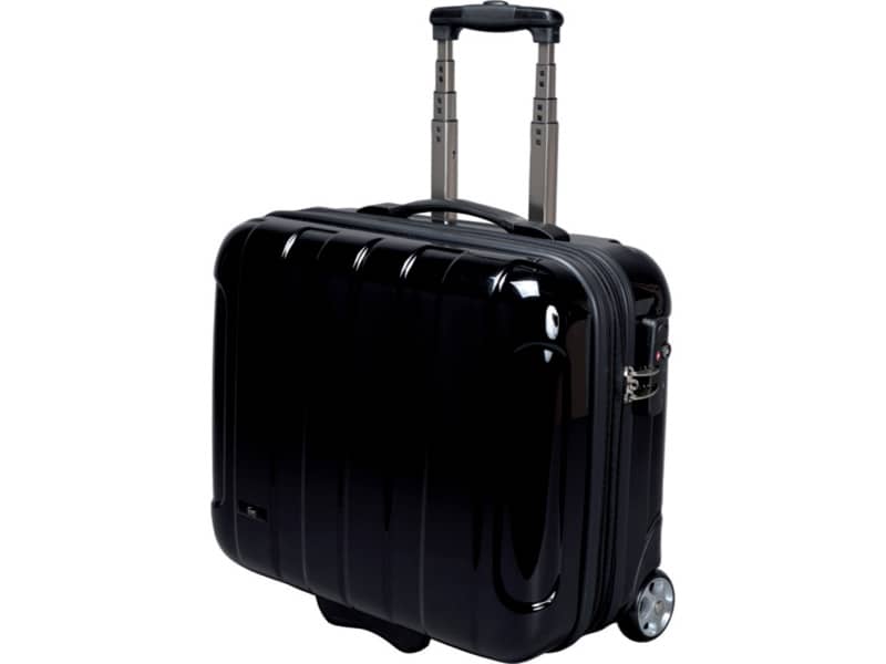 Trolley portadocumenti JSA in policarbonato 43x21x40 cm nero 45513