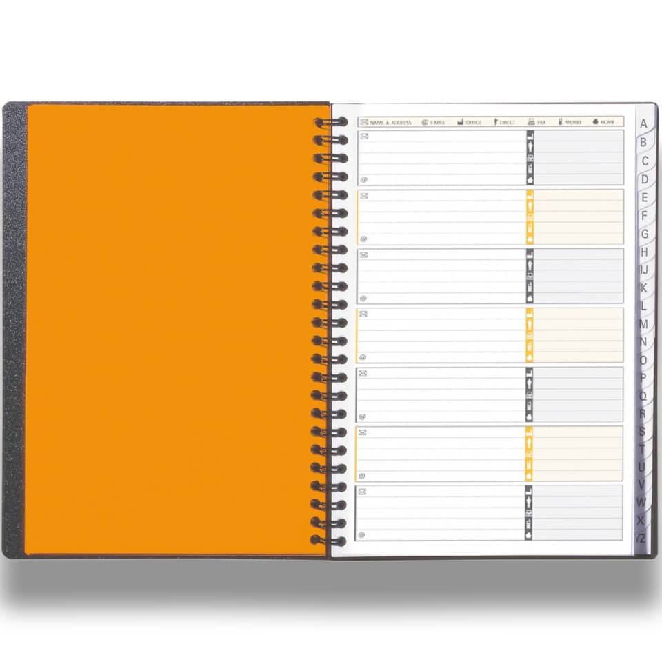 Quaderno spiralato OXFORD International Addressbook A5 grigio 100103165