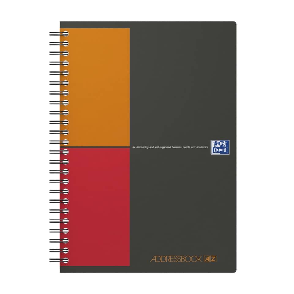 Quaderno spiralato OXFORD International Addressbook A5 grigio 100103165