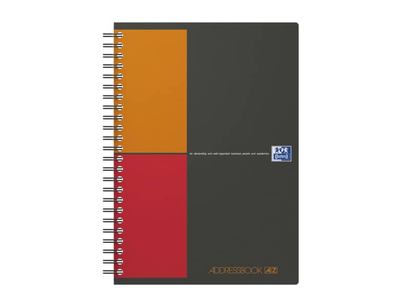 Quaderno spiralato OXFORD International Addressbook A5 grigio 100103165