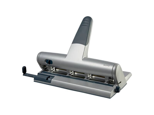 Perforatore a 4 fori a distanza variabile Leitz AKTO 5114 30 fogli grigio metallizzato - 51140184